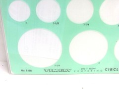 NEW! TIMELY CENTERING CIRCLE DRAFTING TEMPLATE, 1/32″ to 1-3/4″, T-88