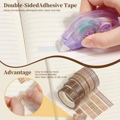 168 Pcs Textured Vintage Scrapbook Paper Kit with Washi Tape & Multicolor