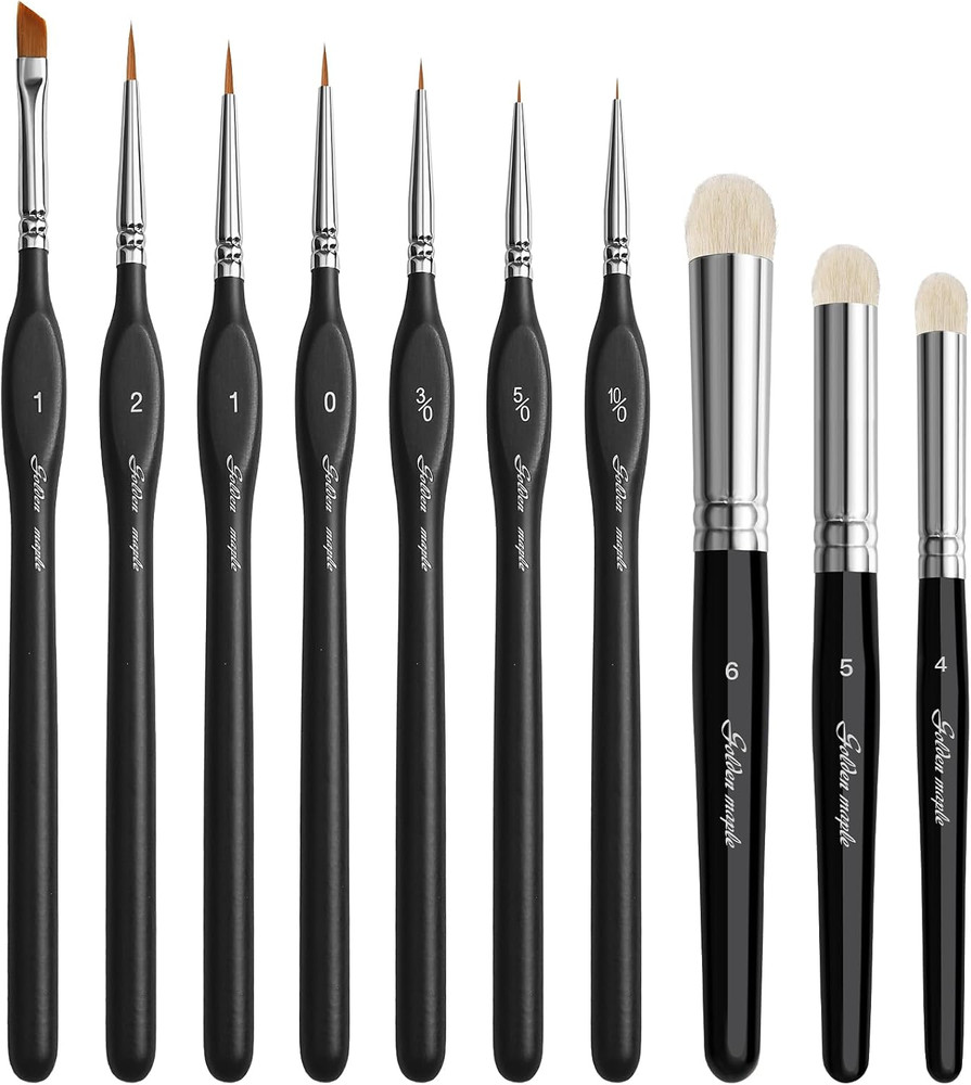Miniature Paint Brushes Drybrush-10Pcs Micro Detail Paint Brush