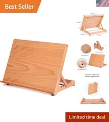 Versatile 5-Position Beech Wood Drafting Table Easel for Artists, 16.5″ x 12.1″