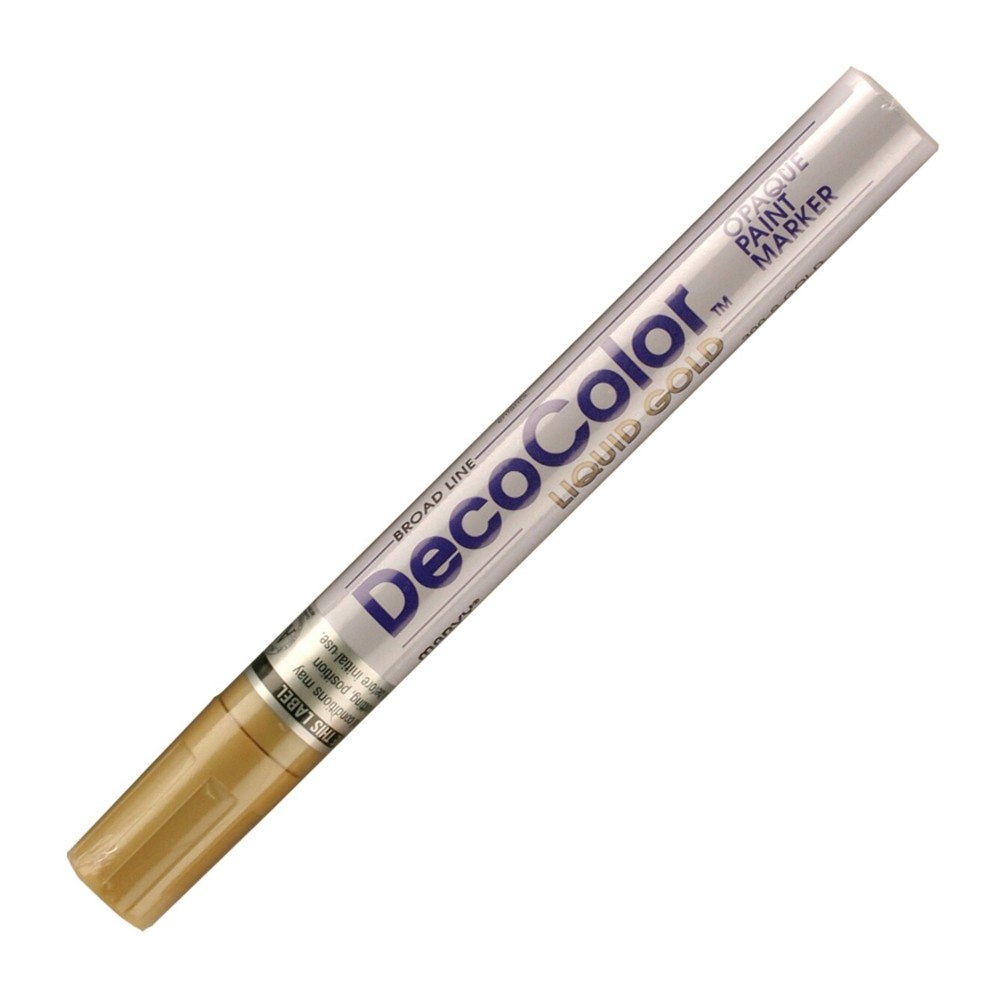 300-GLD Marvy DecoColor Opaque Paint Marker, Broad Tip, Gold, Pack of 1