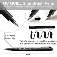 Fudenosuke Brush Pen – 16 Colors Calligraphy Brush Pens for Hand Lettering, C…