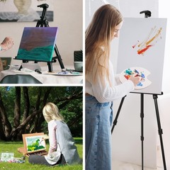 Professional All-in-One Art Painting Kit with Aluminum & Beech Wood Easel, 96…