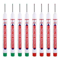 8Pcs 20mm Deep Hole Long Nib Head Markers For Metal Perforating Pen Woodworking