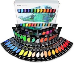 ARTIFY Acrylic Paint, 24/36/48 Set with a storage box, Rich Pigments, Non Fading