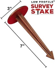 Brass Survey Stakes Flush Property Markers Boundary Markers 18 cm Long 1 Count