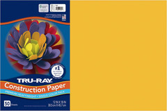 Tru-Ray® Heavyweight Construction Paper, Gold, 12″ x 18″, 50 Sheets 12″ x 1
