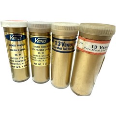 (9 PC) HTF NOS Vintage Venus Bronze Powders & Grumbacher Banana Bronzing Lacquer
