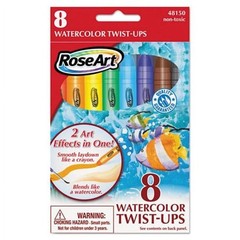 RoseArt Watercolor Set : 8 Multicolor Twist Ups and 1 Paint Brush 48150AA24