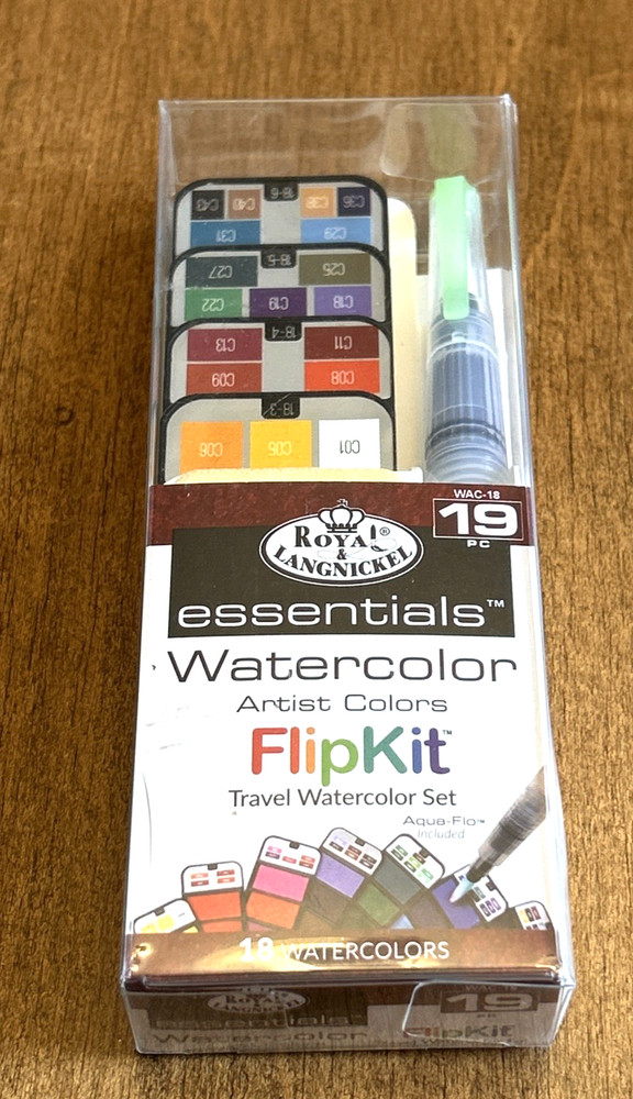 Royal Langnickel Essential Watercolor Artist Colors. FlipKit 18 Colors~New
