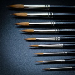 Rosemary & Co Series 8 Brush PURE KOLINSKY SABLE POINTED ROUND Full Range