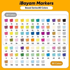 Alcohol Markers 80 Colors with Case & Holder, Dual Tips Chisel & Fine Art Mar…
