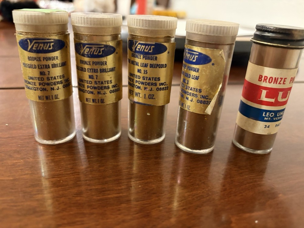 4 Vintage Venus Bronze Powder #7 Pale Gold Extra #15 AND #3 READ AS IS