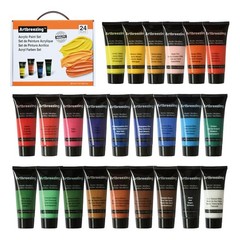 Artbreezing Acrylic Paint Set, 24 Colors 0.7 Fl Oz (Pack of 1), 24