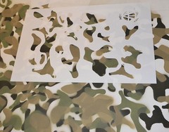 2Pack! Vinyl Airbrush Spray Stencils 10Mil – 14×9″ Camouflage Tree Bark Multicam