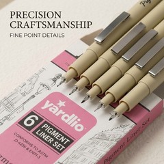 Yardlio Fineliner Pens Set of 6 Journaling Drawing Writing Pens Bulk (Lot of 20)