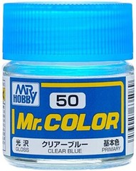 Mr. Hobby C50 Mr. Color Clear Gloss Blue Lacquer Paint 10ml – US