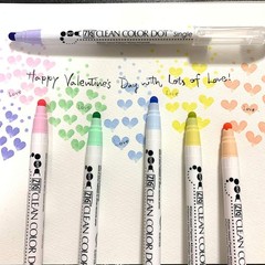 Kuretake CLEAN COLOR DOT Single Mild 6 colors set, Office Product