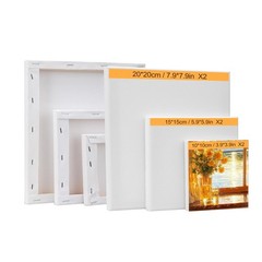 6-Piece Canvas Set for Painting – 11.8×7.9”, 7.9×5.9”, 5.9×3.9”, 7.9×7.9”, 5….