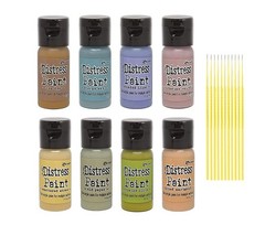 Trebbies Distress Paint w/Flip Top Bundles – 8 Water-based Acrylic Tim Holtz