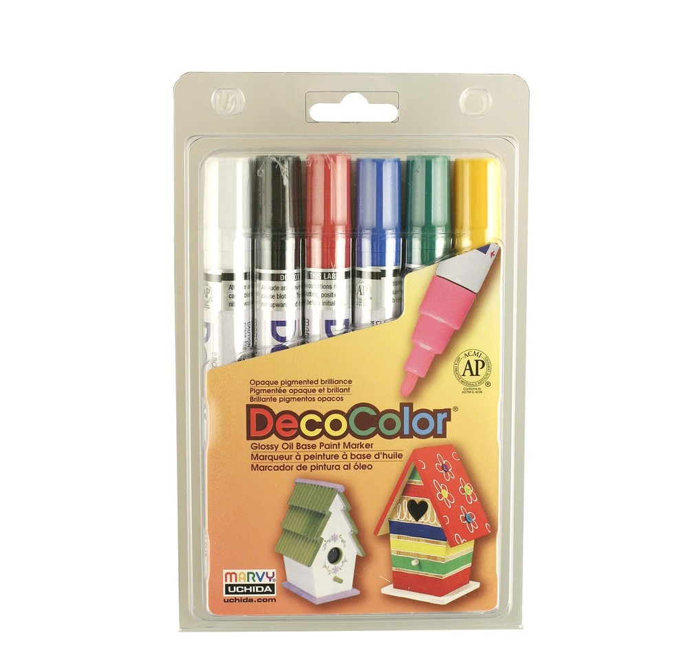 Marvy DecoColor Glossy Oil Base Paint Markers