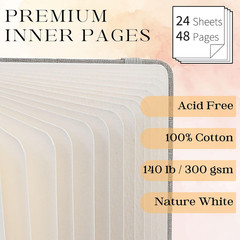 Watercolor Journal Sketchbook, 3.5″ x 5.5″ Sketch Books 3.5x 5.5 Inch Navy Blue