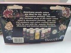 DecoArt Folk Art Americana Acrylic Paint 1-fl oz Set of 12 Sampler Colors Kit