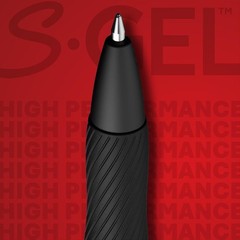 S-Gel Ultra Fine Point 0.38mm Black Gel Pens – Pack of 4 for Effortless Writing