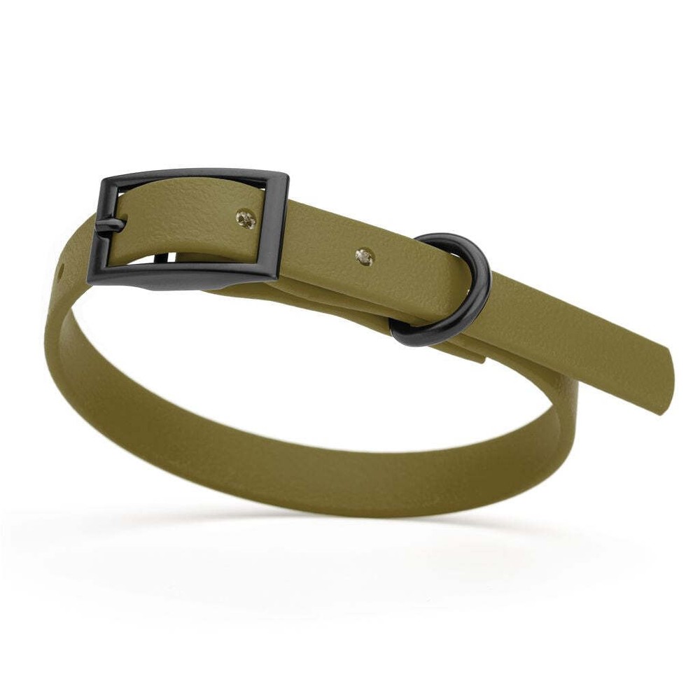 Dog Pet Waterproof Collar – W1/2″ x L9″-12″ – Olive Drab Green