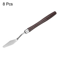 8pcs Painting Palette Knife 6.69″ Pointed Stainless Steel Blade Red