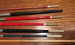 Lot of 7 Vintage Robert Simmons Artist Paint Brushes USA Various Sizes & Shapes