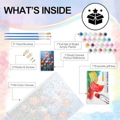 Framed Paint by Numbers Kit for Adults Beginner & Kids Ages 8×12 Inch YOP0206