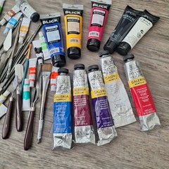 Acrylic Paint Mixed Tubes Lot Multiple Colors Extras