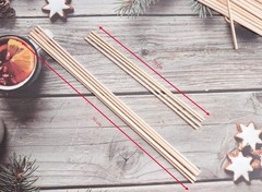 60 Pcs 8 Inch Wooden Dowel Rods Natural Unfinished Wood Hardwood Sticks for C…