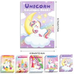 Unicorns Colouring Books & Colourful Pencil kids party Bag Fillers activity book