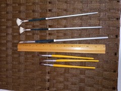 6 Liquitex Paint Brushes Fans, Flat, & Round Free Shipping