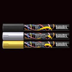Liquitex Acrylic Paint Markers, Set of 3, Accent Colors, 2mm Nibs