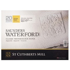 St. Cuthberts Mill Saunders Watercolor Paper Block – 12×9-inch White 100% Cot…