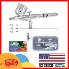 Master Performance G233 Pro Dual-Action Airbrush Kit – 3 Nozzle Sizes Included