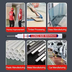 8Pcs/Set 20Mm Deep Hole Long Nib Head Markers for Metal Perforating Pen