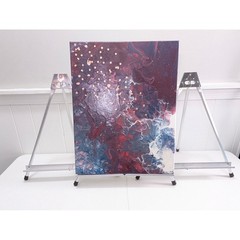Aluminum Tabletop Easel Folding Tripod Display Stand Silver 17.5 Inch – 1 ONLY