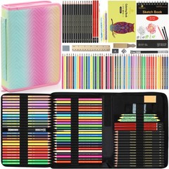 78pcs Drawing Kit Sketching Set Art 78 Pack – Multicolour, [MULTIPLE]