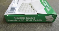 Creative Mark English Glazed Porcelain Palette, with 20 Deep Wells