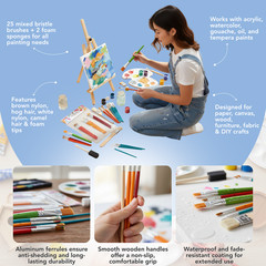 Incraftables Assorted Paint Brushes Set 25pcs