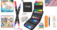 Creative 60-Color Acrylic Paint Pens Set in Portable Case, Perfect for All Ages