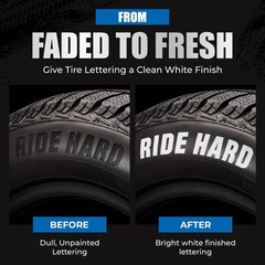 White Paint Tire Marker For Tire Lettering 4-Pack, Permanent Tire Pen