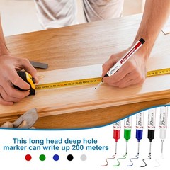 10 Pcs Long Head Deep Hole Marker, 2025 New Black, White, Red, Green, Blue