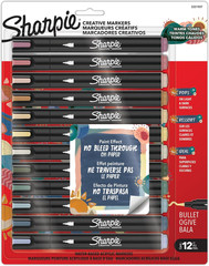 Sharpie Creative Markers, Warm Tones, Water-Based Acrylic Markers, Bullet Tip, A