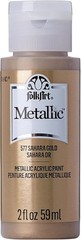 Brilliant Metallic Acrylic Paint in Sahara Gold – 2 oz for Indoor/Outdoor Use