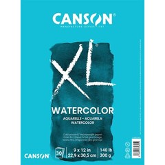 Canson XL 9×12 Watercolor Paper Pad Cold Press Textured 30 Sheets 140lb
